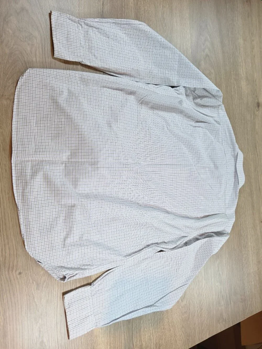Polo Ralph Lauren Men's 15.5 34/35 Button Down Shirt Blue Gray White Cotton EUC